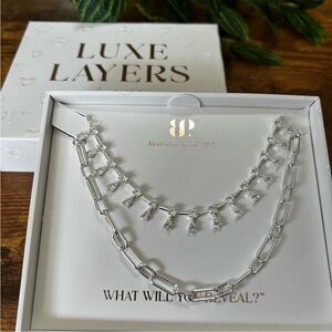 Elegant Silver Necklace Bomb Party Luxe Layers